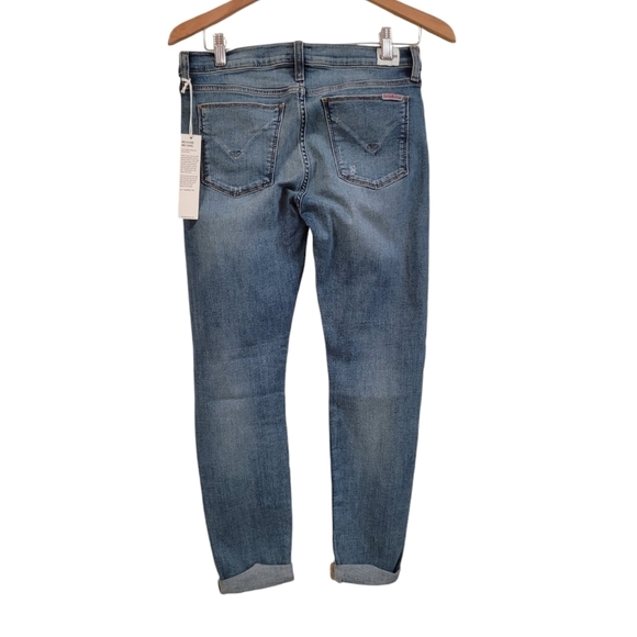 New Hudson Harkin Super Skinny Crop Jeans Size 28 Distressed Light Wash - Picture 4 of 5